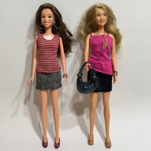 Lot of 2 Hannah Montana Dolls Miley Stewart and Lilly Truscott Disney Channel